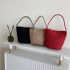 캐쥬얼 휘뚤마뚤 가을멋쟁이 백 3color / 스웨이드둥근토트백