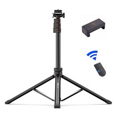 울란지 TB64 라이트 스탠드 확장형 카메라 삼각대 스마트폰 거치대 + 블루투스 리모컨 증정 / T115GBB1