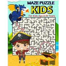 영문도서) Kids Mazes: Maze Activity Book for Kids Paperback, Puzzle Master,  Englis