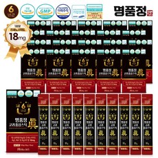 명품정 6년근 고려 홍삼 스틱 진 실속형 1포당 진세노사이드 18mg, 10g, 210개