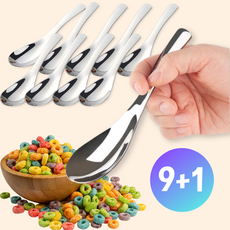 바앤나 스텐 미니 국자 큰수저 숟가락 서빙스푼, 10개