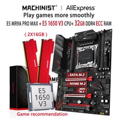 마더보드 컴퓨터 부품 호환 MACHINIST X99 세트 LGA 20113 키트 Xeon E5 1650 V3 CPU 2X16 32GB DDR4 ECC RAM 메모리 SSD