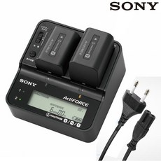 소니 AC-VQV10 배터리 2개 연속 충전기 NP-FV100A FV70, AC-VQV10 충전기