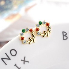 3부다이아베젤귀걸이