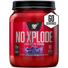 BSN 노 익스플로드 60서빙 2.45lb Fruit Punch, 그레이프 포도, 60 서빙, 1개, 1.11kg