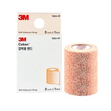 3M 코반 coban 1583PP 3인치 낱개 7.5cmX4.5m[1롤]X2개 자가접착식 압박붕대, 2개, 1개입 - 3m코반