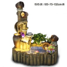 장식모형 목회 rockery 나무 더미 흐르는 물 분수 물고기 연못 풍경, 1515 새로운 표준