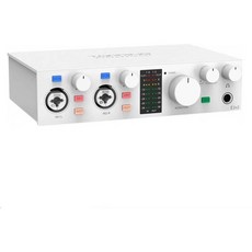 최고의 E2x2 OTG USB 오디오 인터페이스 XLR 마이크 프리앰프 48V 팬텀 전원 광학 출력 듀얼 스트리밍 제로 레이턴시 192kHz24비트 레코딩 PC모바일 호환 믹서, E2X2-White
