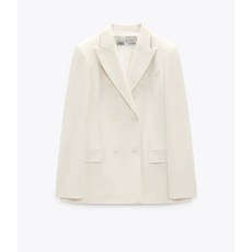 ZARA 정장 코트 화이트 더블 슬림 재킷 2297707 712