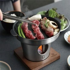 실내용 화로 직화버너 홈핑그릴 개인화로 소형화로 경량 화로대 일인화로, 1개