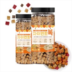 자이언트독 1.1kg 국산 대용량 강아지간식 가수분해 노즈워크 훈련 간식, 2개, 황태 강황 1.1kg