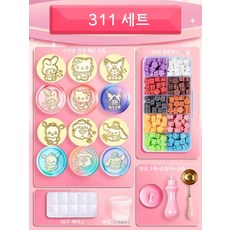 실링스탬프 씰링왁스 실링왁스 스탬프 세트, 산리오헤드 311