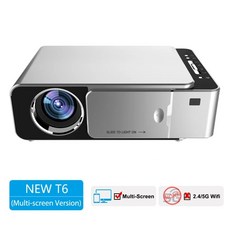  미니빔프로젝트 4K빔프로젝터 가정용 캠핑 YERSIDAT6 풀 HD Led 2K 4000, 1.MultiScreen Version  EU 플러그 
