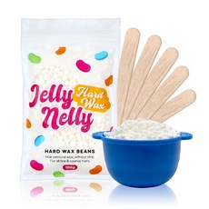 젤리넬리 셀프왁싱 키트 (왁스100g+실리콘볼1개+스파츌라10p), 소프트(화이트), 100g, 1개