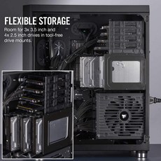 (관부가세별도) Corsair Crystal Series 680X RGB High Airflow Tempered Glass ATX Smart Case White-B07MSQ63WS, BlackRGB