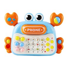 Royalways 3세 어린이를 위한 부모 자녀 대화형 장난감 휴대전화, 19.5cmx5cmx14cm, PP, 파란색, 1개