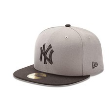 MLB 뉴욕 양키즈 투톤 스톰 그레이/블랙 59Fifty 야구 모자 16.3cm(6.375인치), 6 7/8