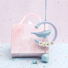 미니종 아이디어 풍경 여학생 상큼 내추럴스타일 거실 벚꽃 명상 벽걸이장식품 스승의날 선생님선물, T03-라이트블루 고래 풍경