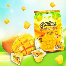 [해외] 베트남 체리쉬 망고 푸딩 젤리 2봉지 405g Cherrish mango Thach pudding 나나코 과일 디저트 간식 제리뽀 컵 젤리 밀키샤벳 젤리뽀 세계 수입과자, 2개