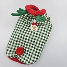 강아지 크리스마스 산타 코스튬 옷 루돌프 코스프레 후드 티셔츠, 1개