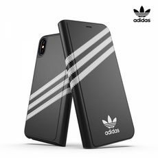 아디다스 아이폰XS MAX 카드지갑 케이스 3선 클래식, 블랙/화이트=32812