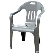 SLP 플라스틱 의자 (웰빙의자 가든의자) 4개, 회색, 1개