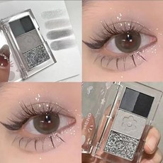 섀도우팔레트 오래 지속되는 매트 아이 섀도우 팔레트 그레이 블랙 쉬머 하이라이터 메이크업 화장품 4 색, [05] B01, 1개
