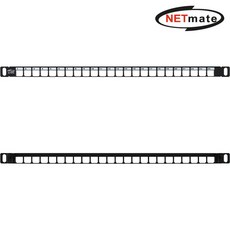 넷메이트 NM-SUP05 24포트 키스톤잭 마운팅 판넬(0.5U), 본상품선택, 강원전자