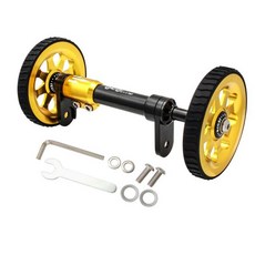 MUQZI-Brompton 접이식 자전거용 세라믹 베어링이지 휠 & 익스텐션 바 높이 조절 디자인 텔레스코픽 로드 익스텐션 블록, 블랙 - 글로드 휠