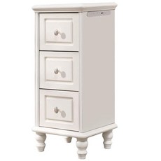 북유럽 3단서랍장 코너 틈새수납장 200 300 원목 틈새수납장, 25cm 엔틱 아이보리