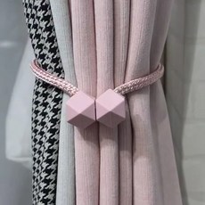 여고니야 자석타이백 4P 큐브 커튼홀더 로프, 4개, 아이보리