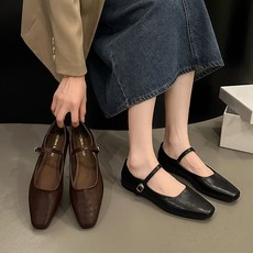 ANYOU 여성용 메리제인슈즈 기질 통근화 발편한플랫