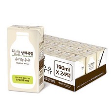 상하목장 유기농 우유, 48개, 190ml