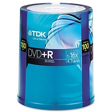 [해외직구]TDK 16X DVD + R 100PK Spindle, One Color_One Size, One Color_One Size, 상세 설명 참조0