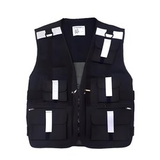 Cracker 反光安全背心 黑色 SW-3043, 1個