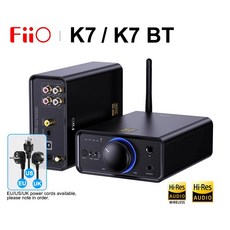 헤드폰앰프 증폭기 FiiO K7 K7BT 고해상도 오디오 HIFI 데스크탑 DAC 듀얼 AK4493S 블루투스 PCM384 DSD USB 광 동축 RCA 입력, 3.K7 BT and LR-RCA1, 없음 - k7dac