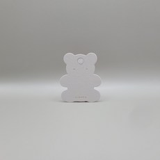 곰돌이 악세사리택 귀걸이택 100매, 그레이(무광금박)