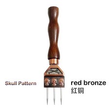 스테인리스 스틸 18/8 아이스 픽 바 바텐더 디럭스 얼음 조각 도구, 15 Skull Red Bronze, 1개