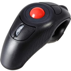 EIGIIS 2.4G 인체 공학적 트랙볼 핑거 휴대용 USB 무선 마우스 PC 노트북 맥 왼손잡이 및 오른손잡이 사용자를 위한 (블랙 무선 레드 트랙볼), 블랙 무선 레드 트랙볼, 1개