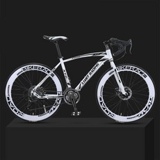 26 인치 27 속도 도로 자전거 죽은 비행, Black and white, 49cm(160cm-185cm)
