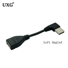 USB 2.0 A 수암 90 각도 연장 어댑터 케이블 USB2.0 수암 오른쪽 왼쪽 아래 위 검정색 케이블 0cm 20cm 50c, 0 0.3m, 1개