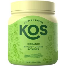 KOS 오가닉 새싹보리 가루 118회분 13oz(369g) USDA Organic Barley Grass Powder