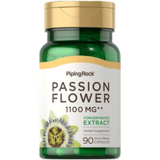 패션 플라워 시계 꽃차 4배 추출물 1100mg 90캡슐 3개월분 해외직구 PASSION FLOWER, 1개, 90개