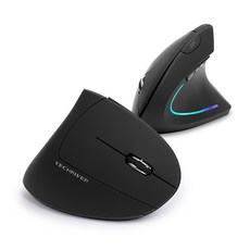 테크리버 무선버티컬마우스 인체공학 손목보호 마우스 2GHz
