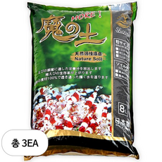수조용 네이쳐 마귀 소일 블랙 파우더, 8L, 3개
