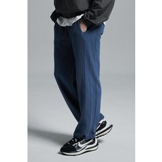  어퍼스트로피 콤마 사이드 더블라인 스트링 와이드 조거 팬츠 네이비 