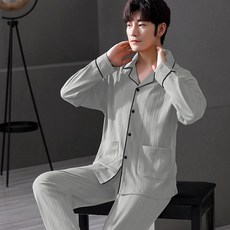 JULY'S SONG 여자 면화 잠옷 긴 소매 남자 세트 바지 캐주얼 정장 커플 HOMEWEAR 빅 사이즈