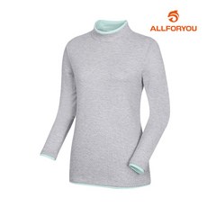 올포유 올포유 여성 포인트 하이넥 티셔츠 AWTHI5164-190_G