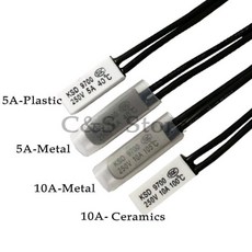 바이메탈 디스크 온도 스위치 N/O 열 보호기 섭씨 온도 조절 장치 40C-135C KSD9700 40C 45C 50C 55C 60C 65C, 1개, 81) 95C - 5A Metal NO