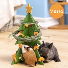 기니피그용 크리스마트리 퍼즐토이 장난감 / Guinea Pigs Mini Tree Foraging Puzzle Toy, 1개